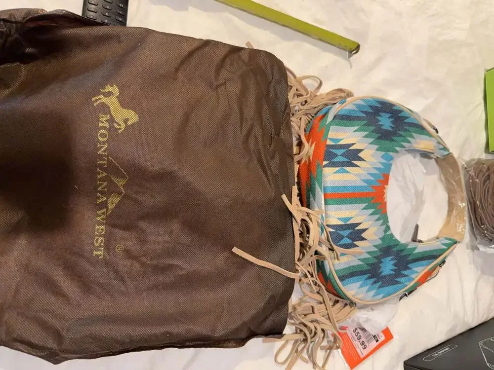 Montana West Southwestern Print Fringe‎ Hobo Bag MW1286-6366 TQ
